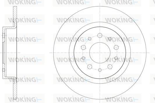 Woking D61558.00 - Гальмівний диск autocars.com.ua