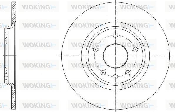 Woking D61559.00 - Гальмівний диск autocars.com.ua