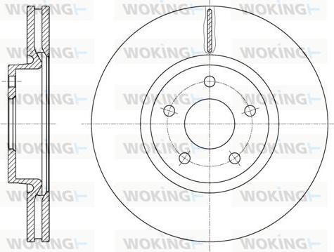 Woking D61562.10 - Тормозной диск avtokuzovplus.com.ua