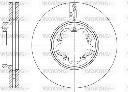 Woking D61563.10 - Тормозной диск avtokuzovplus.com.ua