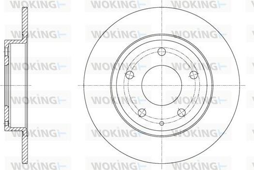 Woking D61575.00 - Гальмівний диск autocars.com.ua