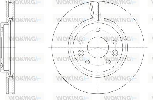 Woking D61581.10 - Тормозной диск avtokuzovplus.com.ua