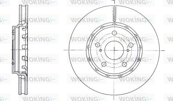 Woking D61593.10 - Гальмівний диск autocars.com.ua