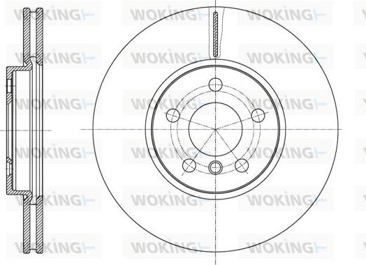 Woking D61596.10 - Тормозной диск avtokuzovplus.com.ua