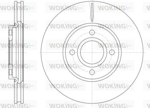 Woking D61601.10 - Гальмівний диск autocars.com.ua