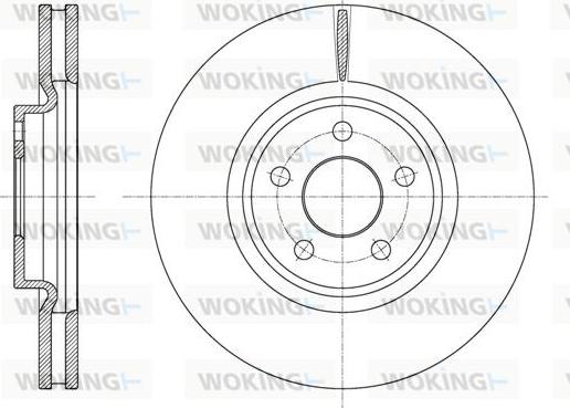 Woking D61602.10 - Тормозной диск avtokuzovplus.com.ua