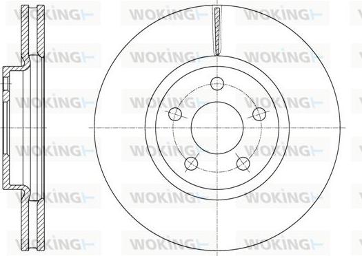 Woking D61603.10 - Гальмівний диск autocars.com.ua