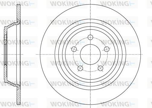 Woking D61604.00 - Тормозной диск avtokuzovplus.com.ua