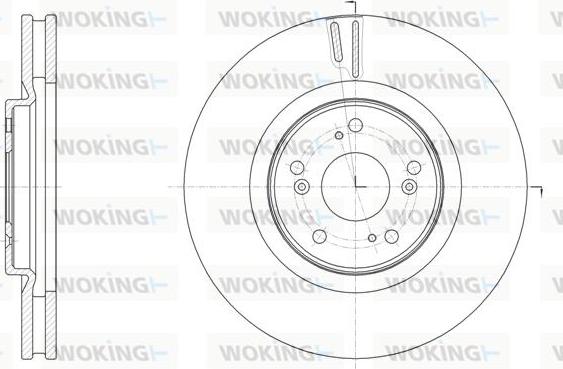 Woking D61607.10 - Тормозной диск avtokuzovplus.com.ua