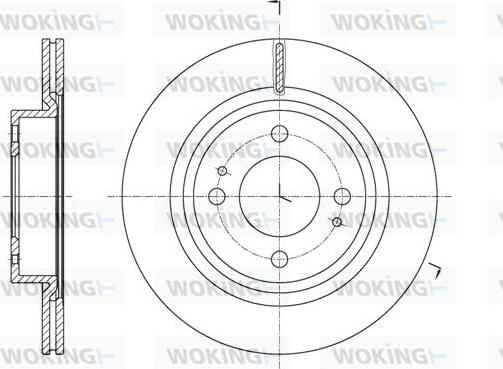 Woking D61621.10 - Тормозной диск avtokuzovplus.com.ua