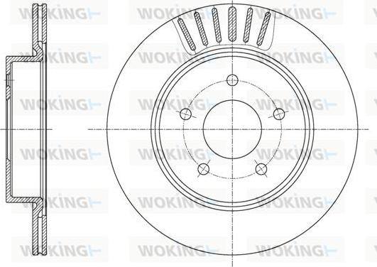 Woking D61623.10 - Гальмівний диск autocars.com.ua