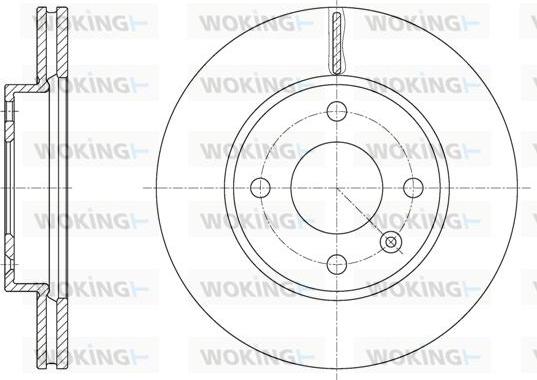 Woking D61624.10 - Тормозной диск avtokuzovplus.com.ua