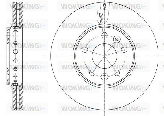 Woking D61625.10 - Тормозной диск avtokuzovplus.com.ua