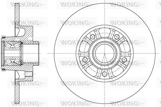 Woking D61626.20 - Гальмівний диск autocars.com.ua