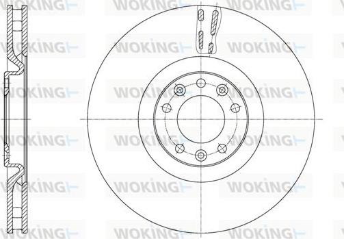 Woking D61629.10 - Тормозной диск avtokuzovplus.com.ua