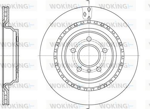 Woking D61636.10 - Гальмівний диск autocars.com.ua