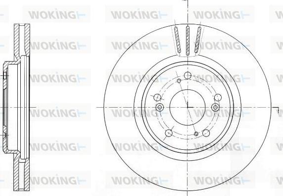 Woking D61641.10 - Тормозной диск avtokuzovplus.com.ua