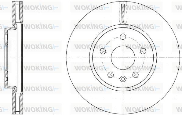 Woking D61642.10 - Гальмівний диск autocars.com.ua