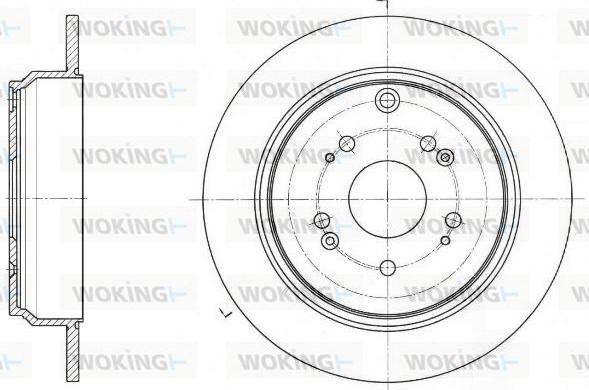 Woking D61647.00 - Гальмівний диск autocars.com.ua