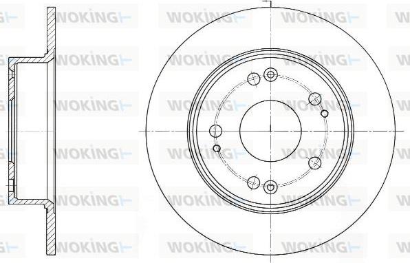 Woking D61648.00 - Гальмівний диск autocars.com.ua