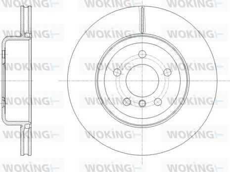 Woking D61652.10 - Гальмівний диск autocars.com.ua