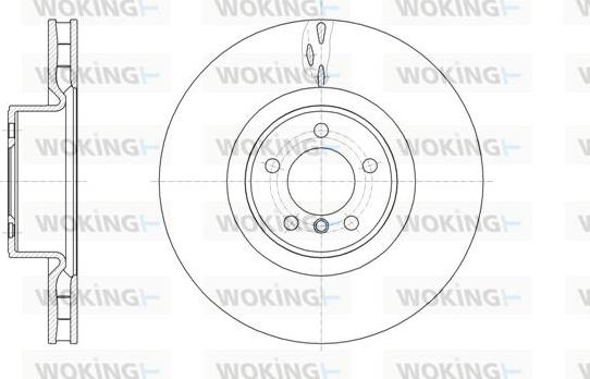 Woking D61661.10 - Тормозной диск avtokuzovplus.com.ua