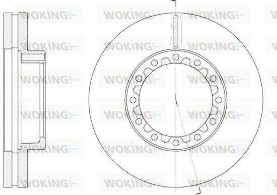 Woking D61662.10 - Гальмівний диск autocars.com.ua