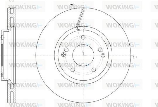 Woking D61663.10 - Гальмівний диск autocars.com.ua