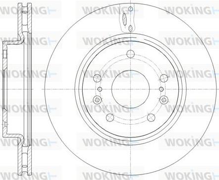 Woking D61665.10 - Гальмівний диск autocars.com.ua