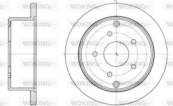 Woking D61676.00 - Гальмівний диск autocars.com.ua