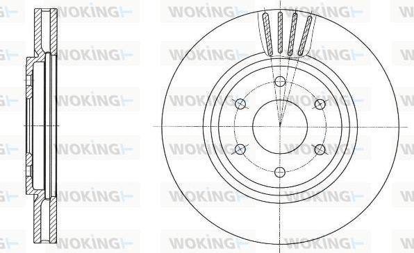 Woking D61695.10 - Тормозной диск avtokuzovplus.com.ua