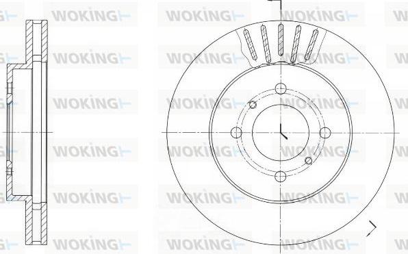 Woking D61696.10 - Тормозной диск avtokuzovplus.com.ua