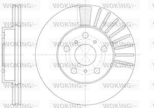 Woking D6170.10 - Тормозной диск avtokuzovplus.com.ua