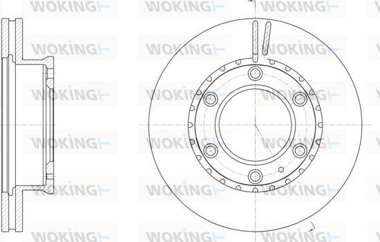 Woking D61706.10 - Тормозной диск avtokuzovplus.com.ua