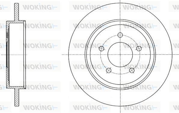 Woking D61719.00 - Гальмівний диск autocars.com.ua