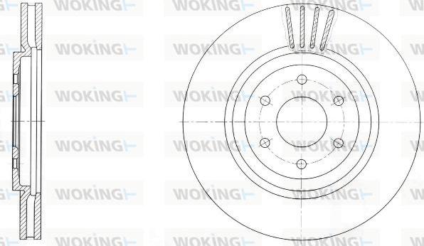 Woking D61729.10 - Тормозной диск avtokuzovplus.com.ua