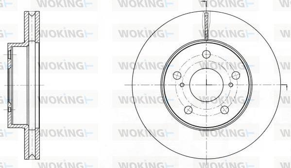 Woking D61733.10 - Тормозной диск autodnr.net