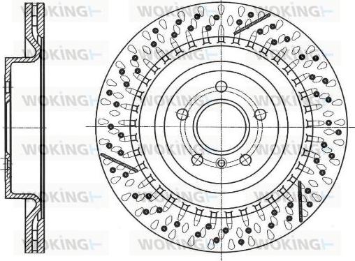 Woking D61744.10 - Гальмівний диск autocars.com.ua