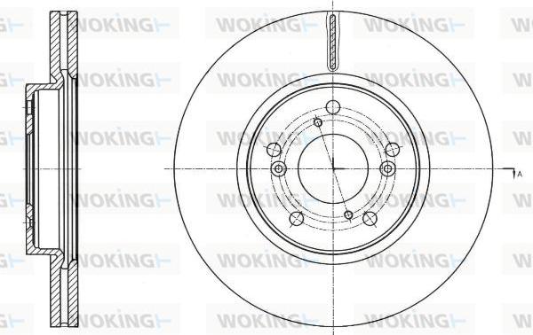 Woking D61754.10 - Тормозной диск avtokuzovplus.com.ua