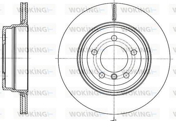 Woking D61763.10 - Тормозной диск avtokuzovplus.com.ua