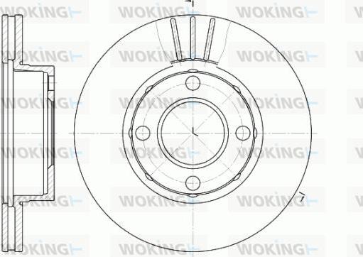 Woking D6177.10 - Тормозной диск avtokuzovplus.com.ua