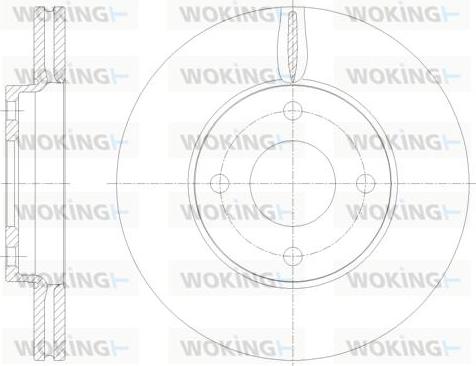 Woking D61778.10 - Тормозной диск avtokuzovplus.com.ua