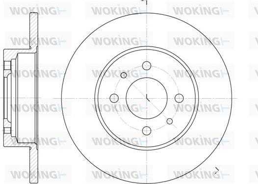 Woking D6180.00 - Гальмівний диск autocars.com.ua