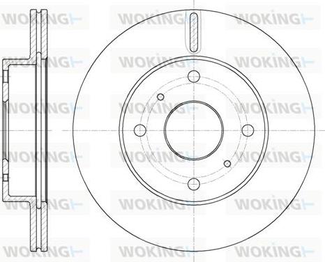 Woking D61800.10 - Тормозной диск avtokuzovplus.com.ua