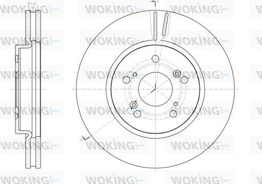 Woking D61825.10 - Гальмівний диск autocars.com.ua