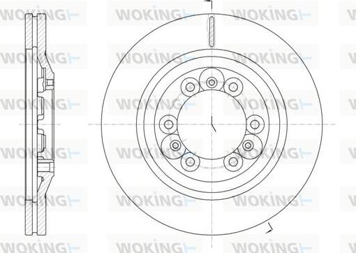 Woking D61830.10 - Гальмівний диск autocars.com.ua