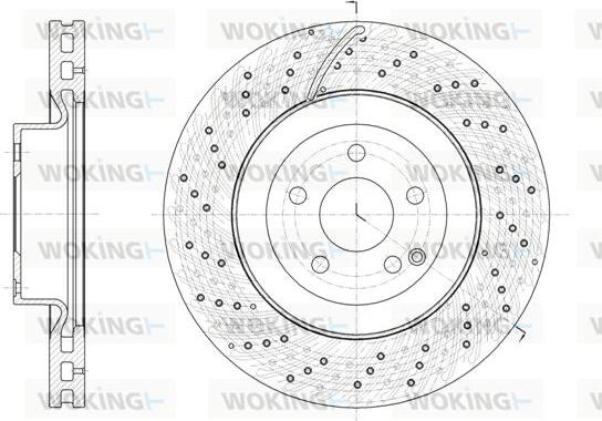 Woking D61847.10 - Тормозной диск avtokuzovplus.com.ua