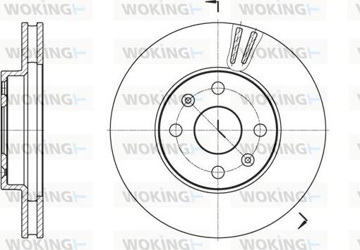 Woking D61848.10 - Тормозной диск avtokuzovplus.com.ua