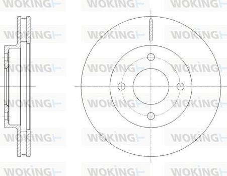 Woking D61849.10 - Гальмівний диск autocars.com.ua