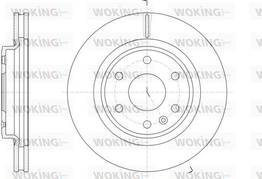 Woking D61872.10 - Гальмівний диск autocars.com.ua